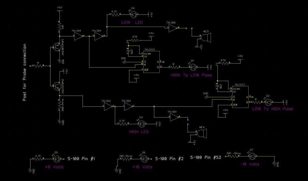 Schematic of Extender Board (BW)